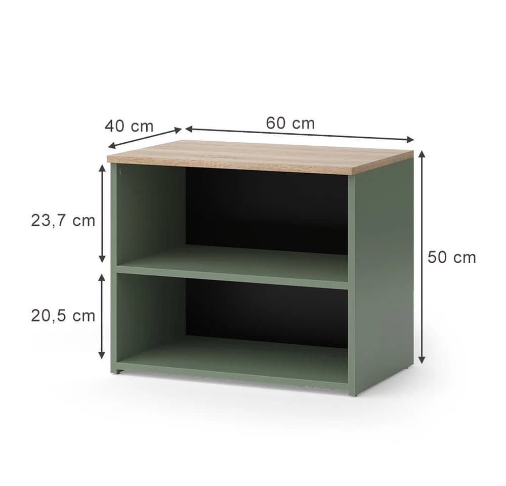 Vicco Lowboard Wido Grün/Sonoma Modernes TV-Board mit 2 Fächern - Bild 3