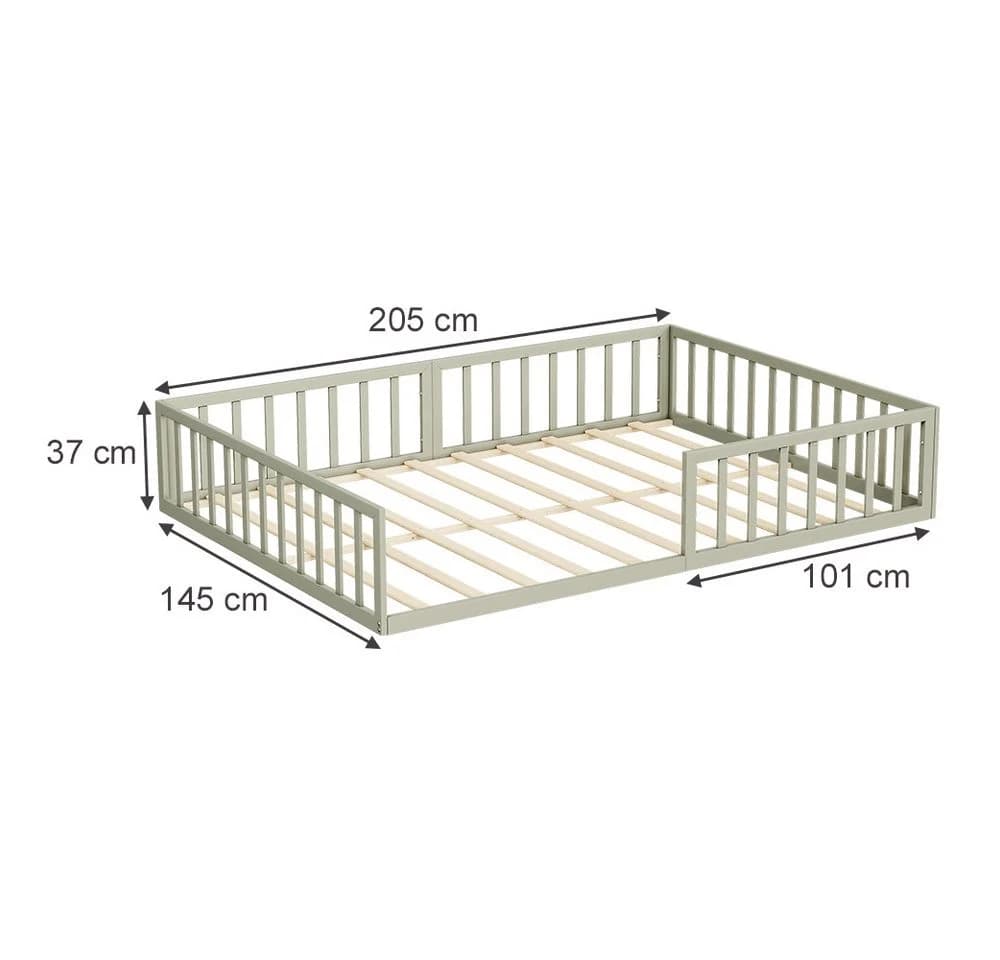 VitaliSpa® Kinderbett Minno Greige Bodenbett