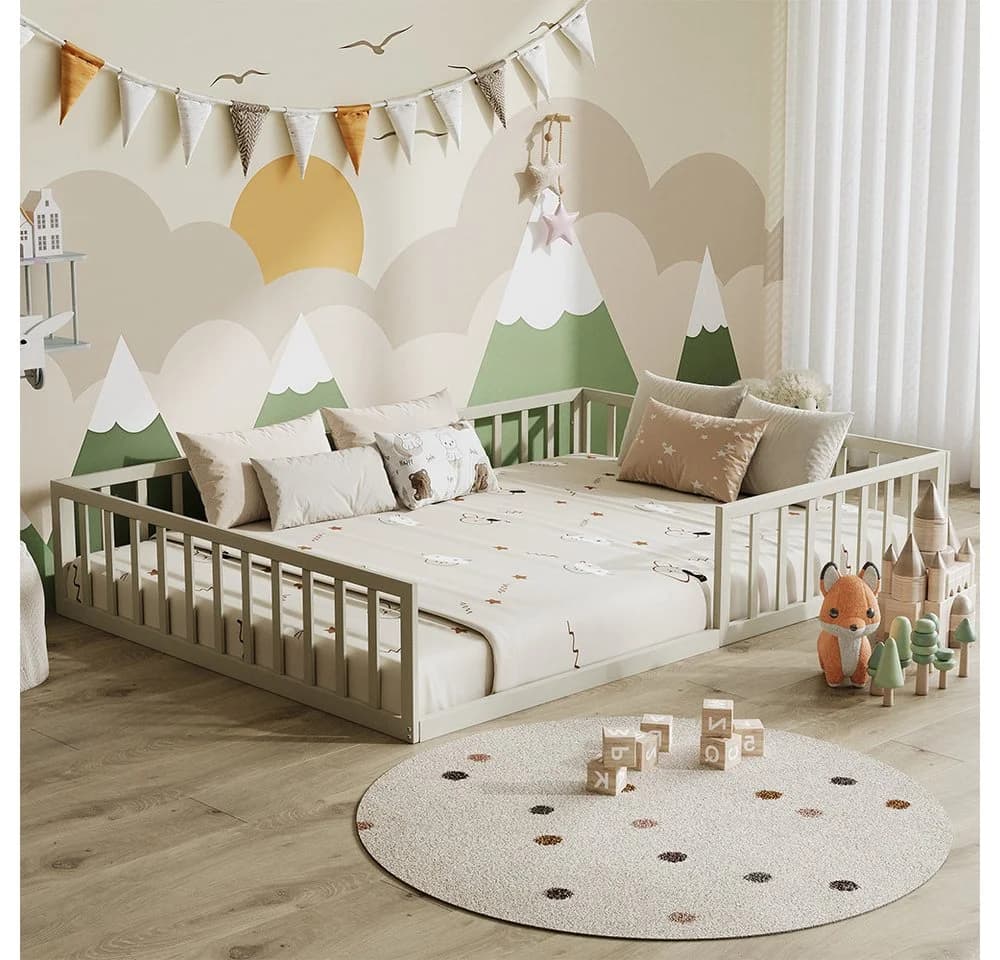 VitaliSpa® Kinderbett Minno Greige Bodenbett - Bild 2