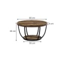 Vicco Couchtisch Arvina Eiche Rustikal 80x80 cm Bild 3