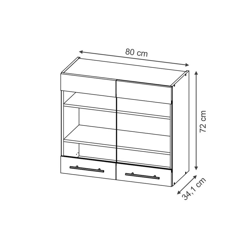 Vicco Hängeschrank Fame-Line Anthrazit Hochglanz Soft-Close - Bild 3
