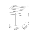 Vicco Unterschrank Fame-Line Goldkraft Eiche mit Schublade Bild 1
