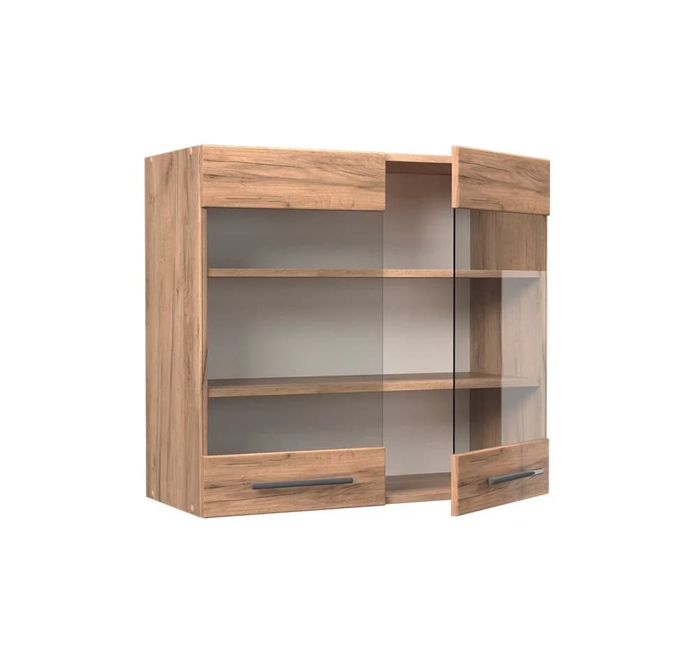 Vicco Glashängeschrank Fame-Line Goldkraft Eiche Grau 80 cm - Bild 4