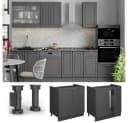 Vicco Unterschrank Fame-Line Anthrazit-Gold Landhaus 80 cm Bild 3