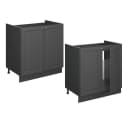 Vicco Unterschrank Fame-Line Anthrazit-Gold Landhaus 80 cm Bild 5