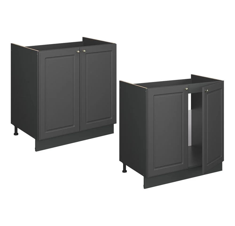 Vicco Unterschrank Fame-Line Anthrazit-Gold Landhaus 80 cm - Bild 5