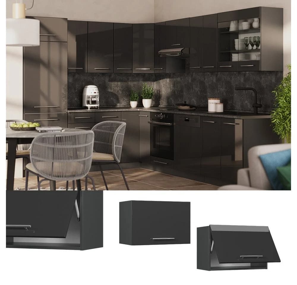 Vicco Hängeschrank Fame-Line Anthrazit Hochglanz 60 cm