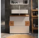 Vicco Waschbeckenunterschrank Eden Weiß Artisan-Eiche 2 Schubladen Bild 3