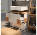 Vicco Waschbeckenunterschrank Eden Weiß Artisan-Eiche 2 Schubladen Bild 5
