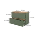 Vicco Waschbeckenunterschrank Marelle Grün 2 Schubladen Bild 1