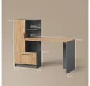 Livinity® Schreibtisch Lorena Anthrazit/Goldkraft Eiche Bild 3