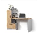 Livinity® Schreibtisch Lorena Weiß/Goldkraft Eiche 150 x 120.1 cm Bild 2