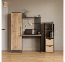 Livinity® Schreibtisch Rina Anthrazit/Goldkraft Eiche Bild 1