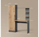 Livinity® Schreibtisch Rina Anthrazit/Goldkraft Eiche Bild 3