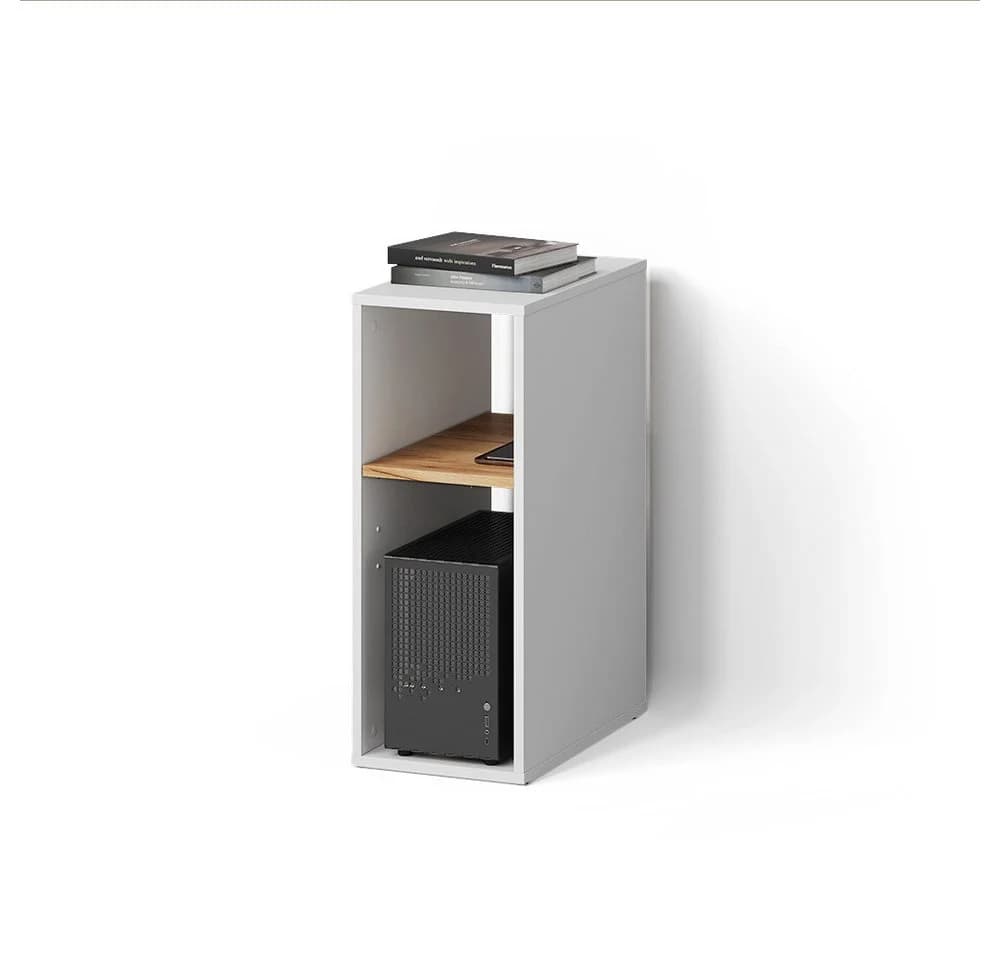 Livinity® PC-Schrank Lorena Weiß/Goldkraft Eiche 28.5 x 72 cm - Bild 2