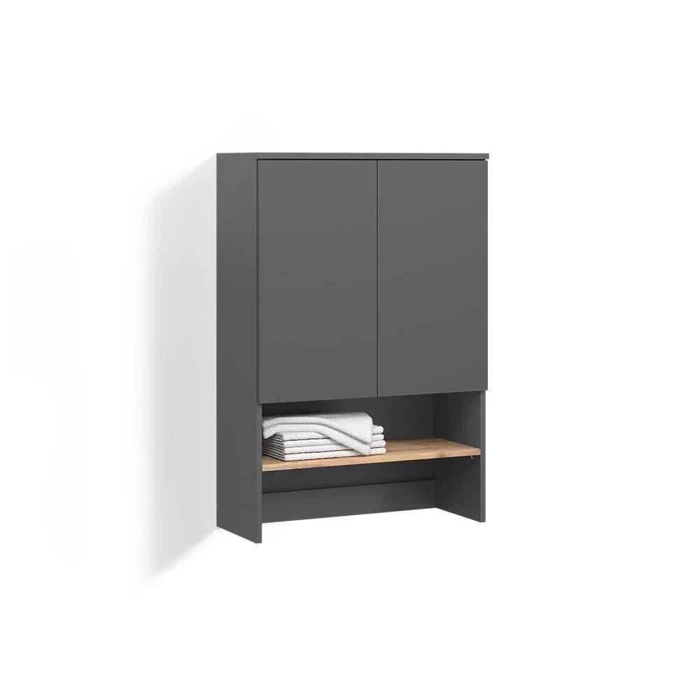 Livinity® Waschmaschinenumbauschrank Paolina Anthrazit/Goldkraft Eiche