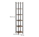 Vicco Eckregal Bivio 6 Ablageflächen Goldkraft Eiche Anthrazit Bild 3