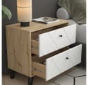 Vicco Nachtschrank Nizza Artisan-Eiche/Weiß mit 2 Schubladen Bild 4