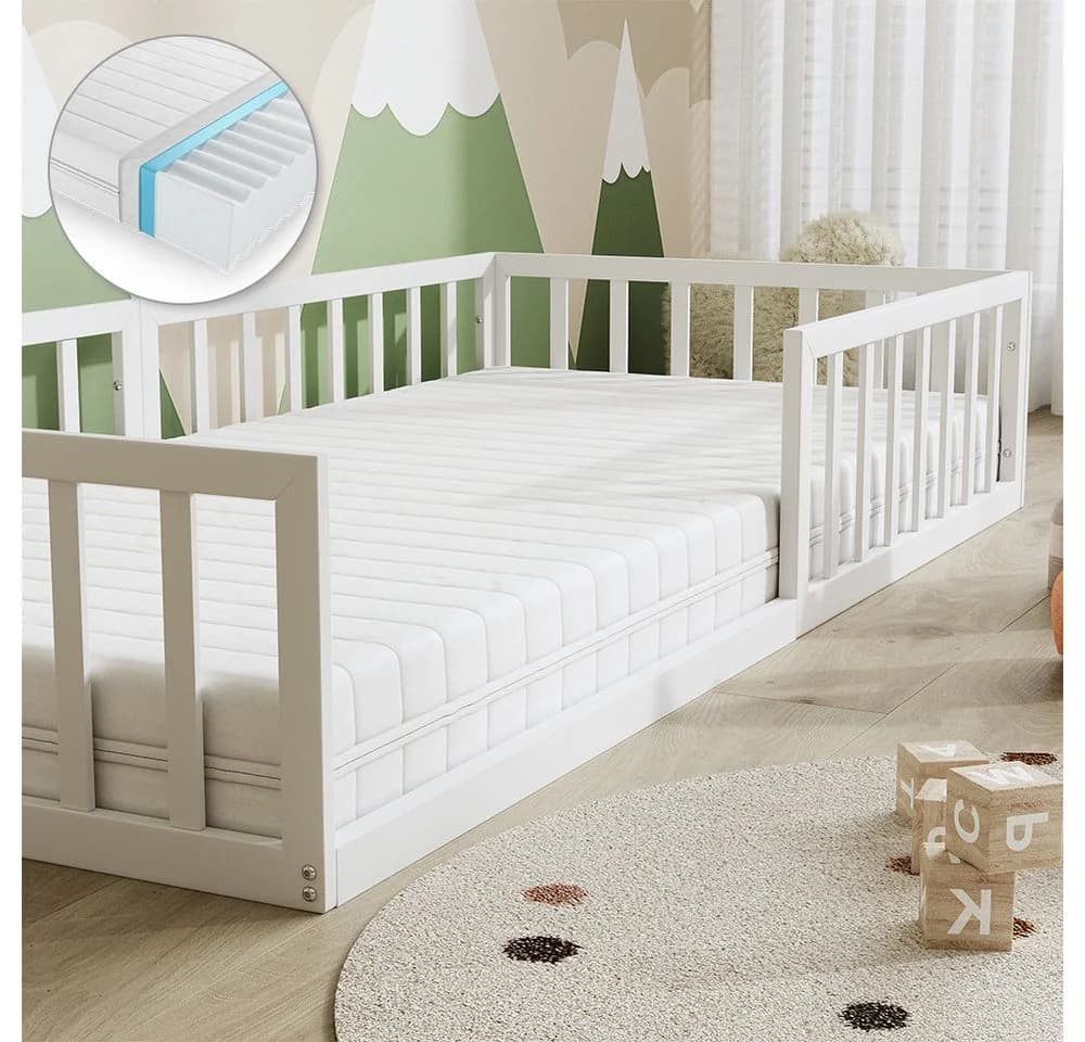 VitaliSpa® Kinderbett Minno Weiß mit Matratze - Bild 4
