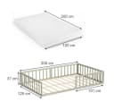 VitaliSpa® Kinderbett Minno Bodenbett mit Matratze Greige Bild 1