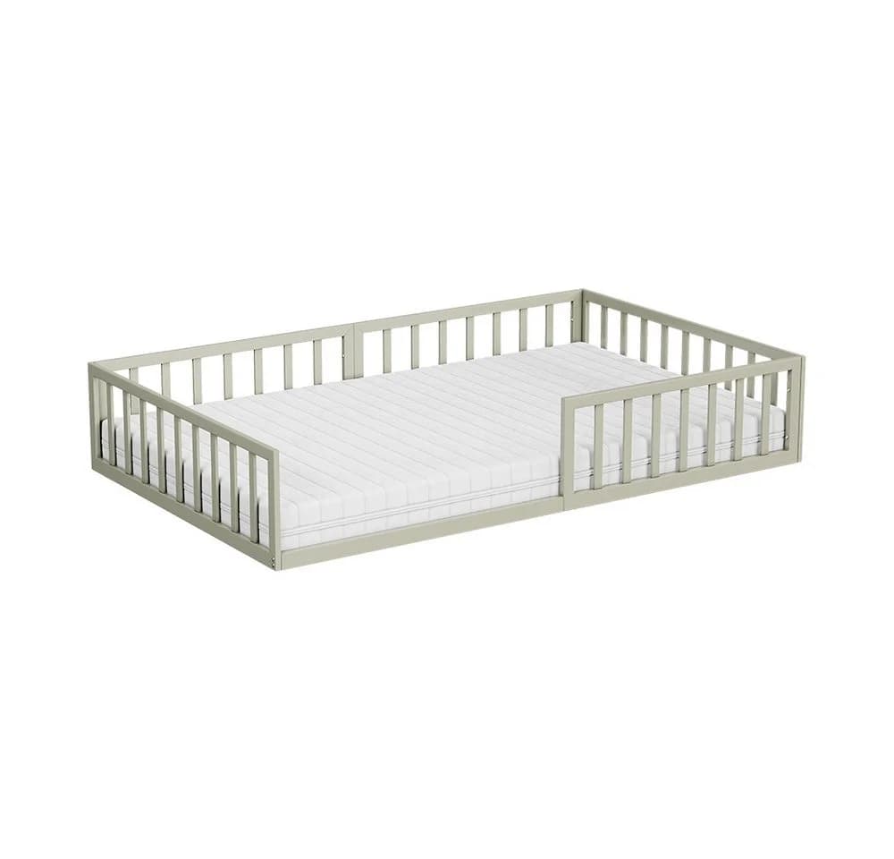 VitaliSpa® Kinderbett Minno Bodenbett mit Matratze Greige - Bild 3