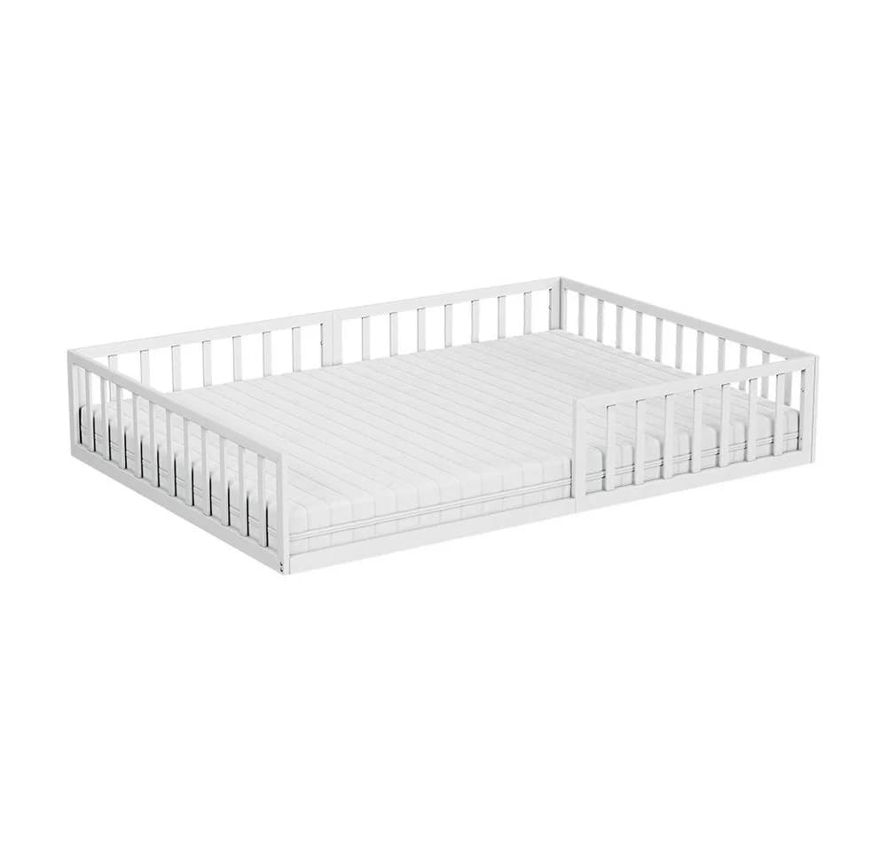 VitaliSpa® Kinderbett Minno Weiß Bodenbett mit Matratze - Bild 3