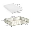 VitaliSpa® Kinderbett Minno Bodenbett mit Matratze Greige Bild 1