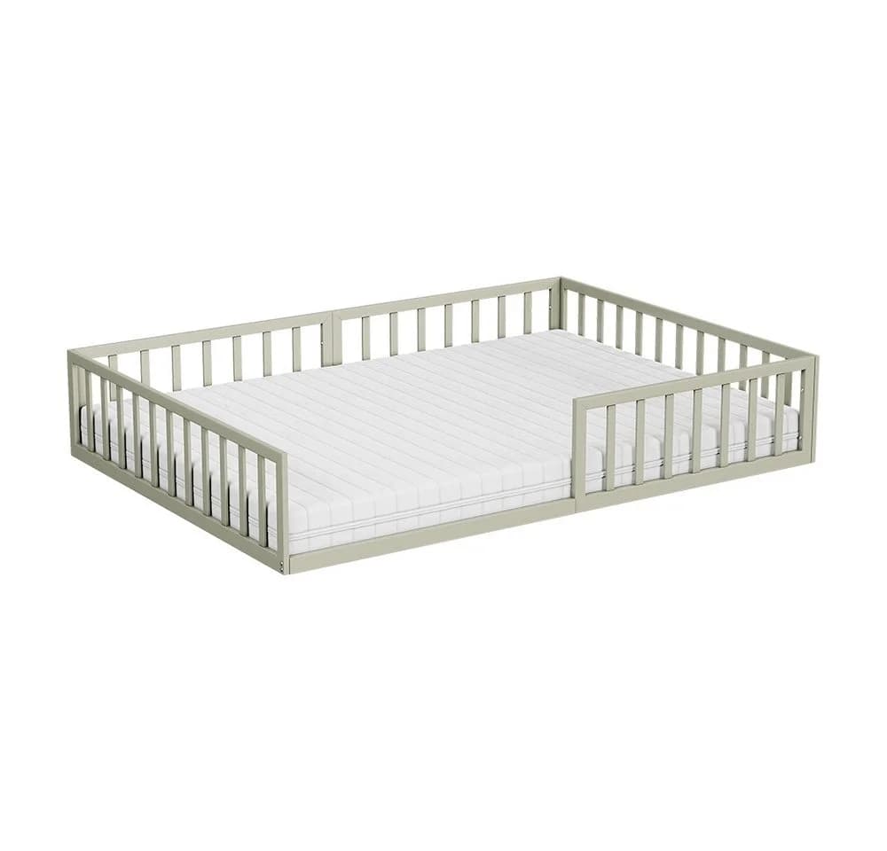 VitaliSpa® Kinderbett Minno Bodenbett mit Matratze Greige - Bild 3