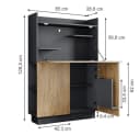 Vicco Regal-Schreibtisch Alena Anthrazit/Goldkraft Eiche Bild 3