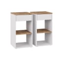 Vicco Nachtschrank Dany Weiß/Goldkraft Eiche 2er Set Bild 1