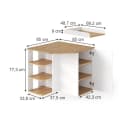 Vicco Wickelkommode Kristian Weiß/Goldkraft Eiche 85x77.3cm Wickelaufsatz Bild 1