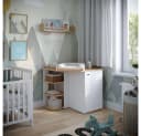 Vicco Wickelkommode Kristian Weiß/Goldkraft Eiche 85x77.3cm Wickelaufsatz Bild 2