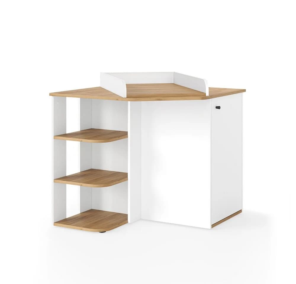 Vicco Wickelkommode Kristian Weiß/Goldkraft Eiche 85x77.3cm Wickelaufsatz - Bild 3