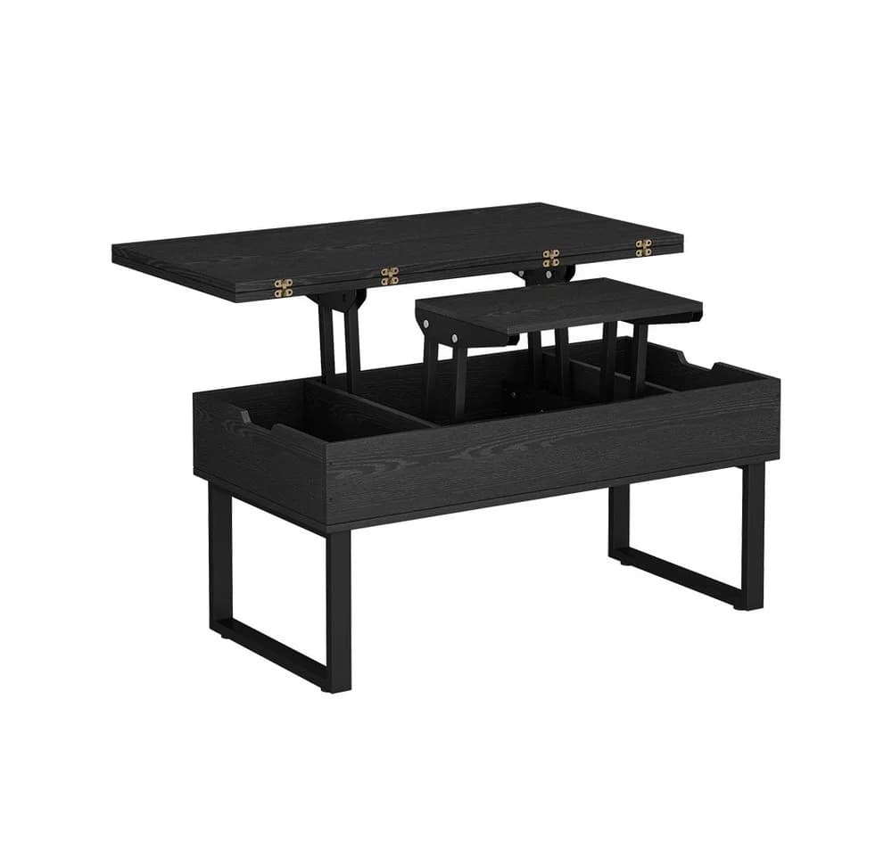 Vicco Couchtisch Lifty Schwarz mit Liftfunktion