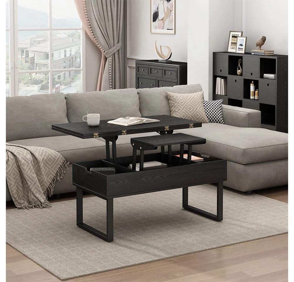 Vicco Couchtisch Lifty Schwarz mit Liftfunktion - Bild 2