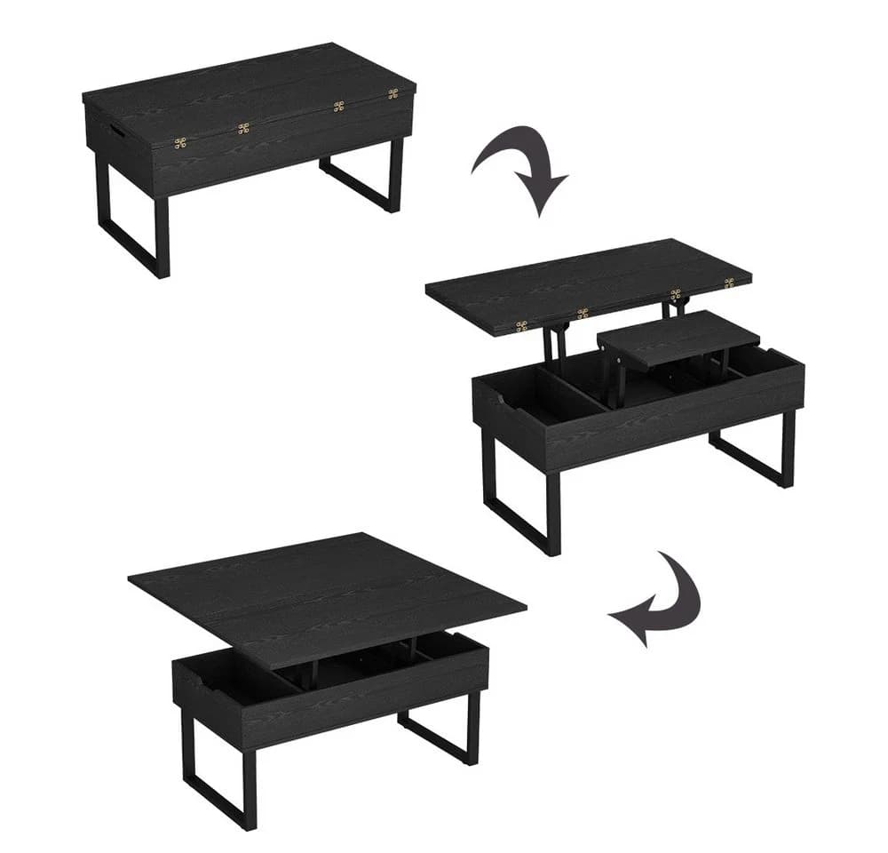 Vicco Couchtisch Lifty Schwarz mit Liftfunktion - Bild 5