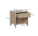 Vicco Nachtschrank Oaki Eiche 2er Set Bild 3