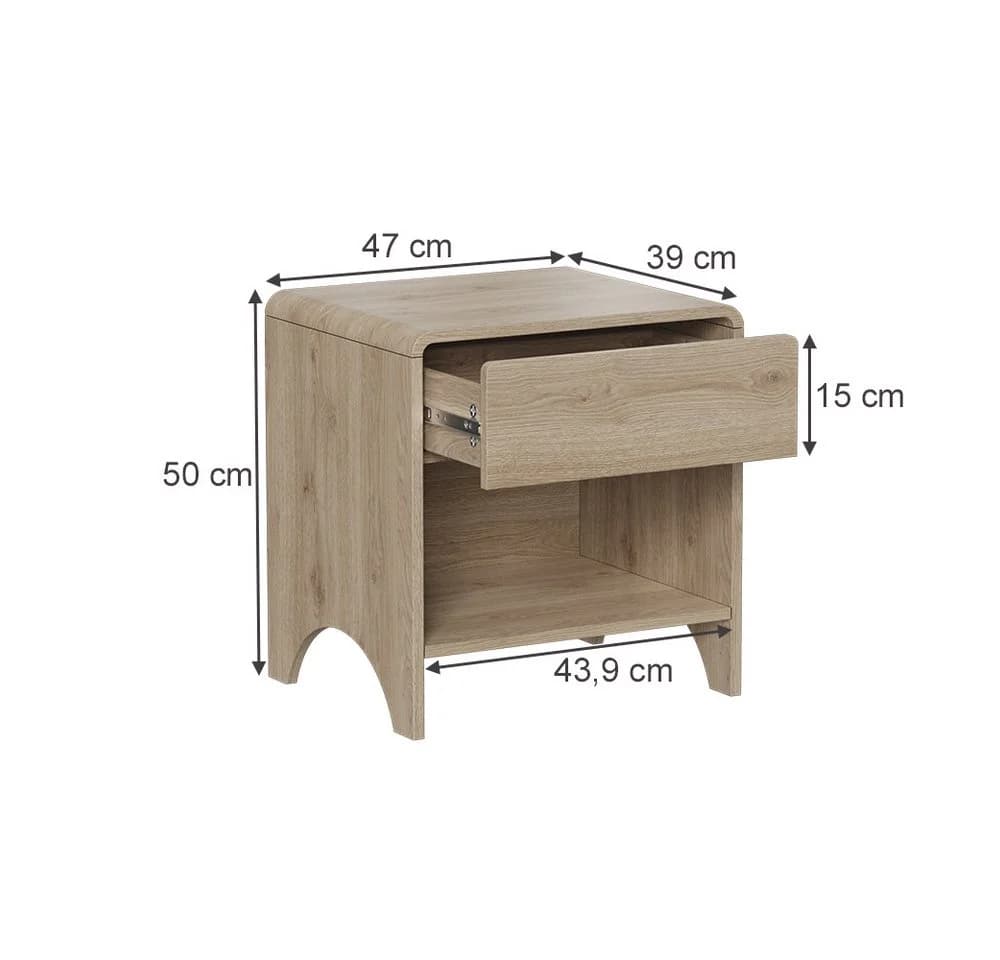 Vicco Nachtschrank Oaki Eiche 2er Set - Bild 3