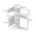 Vicco Kommode Inaro Weiß Eckdesign 4 Fächer Bild 1