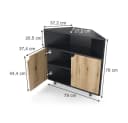 Vicco Kommode Inaro Anthrazit/Eiche Eckdesign 3 Fächer Bild 1
