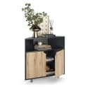 Vicco Kommode Inaro Anthrazit/Eiche Eckdesign 3 Fächer Bild 5