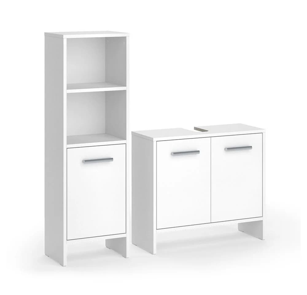Vicco Badmöbel-Set Karli Weiß 2-Teilig - Bild 2