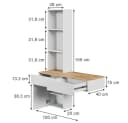 Vicco Schminktisch Melora Weiß/Eiche 100 cm Bild 3