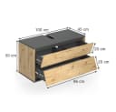 Vicco Waschbeckenunterschrank Edelin Anthrazit/Artisan 2 Schubladen Bild 1