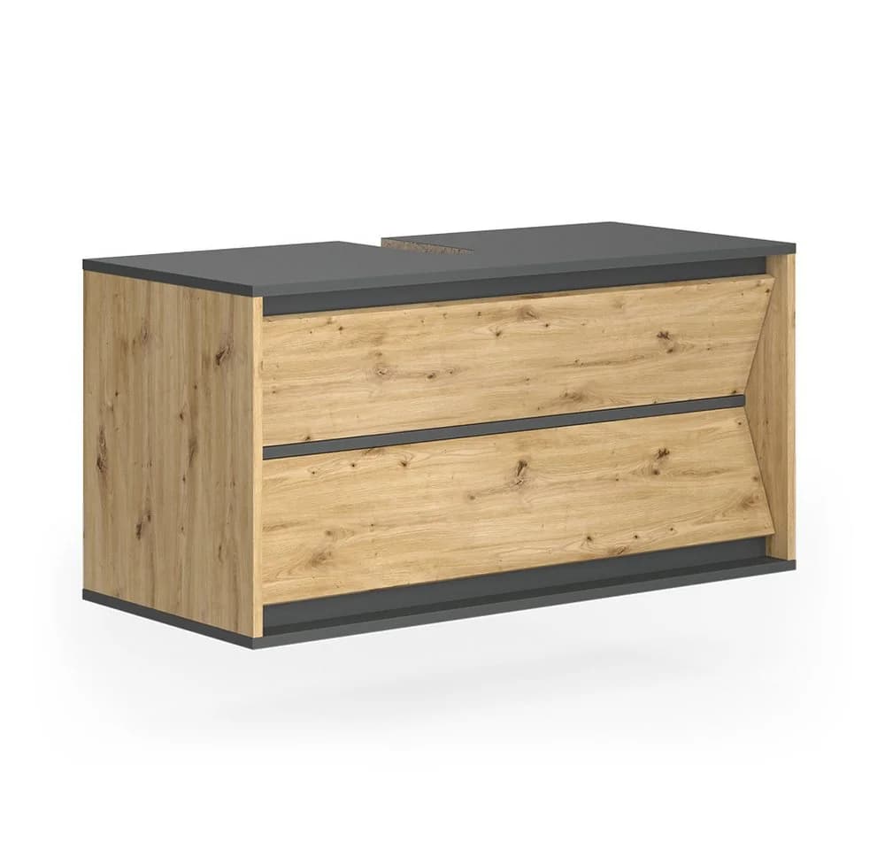 Vicco Waschbeckenunterschrank Edelin Anthrazit/Artisan 2 Schubladen - Bild 2