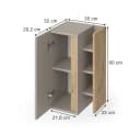 Vicco Midischrank Edelin Cashmere 3 Ablagefächer Bild 1