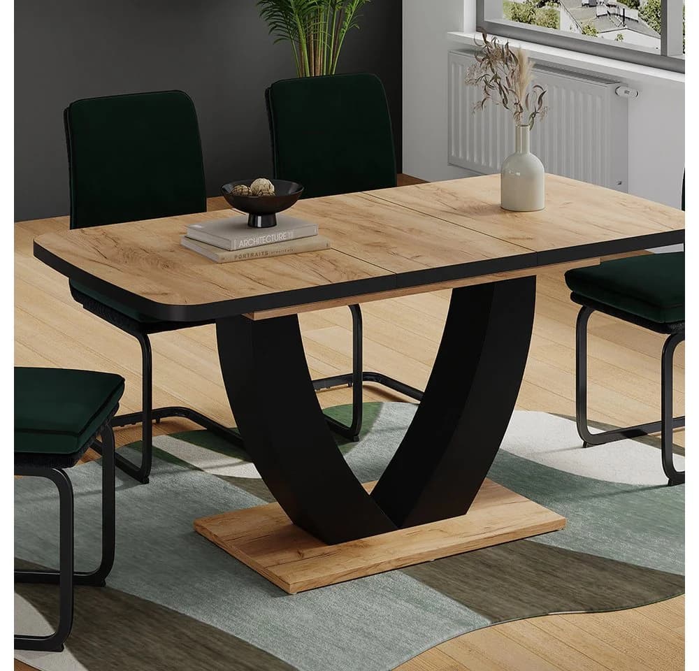 Vicco Esstisch Fenaro Schwarz/Eiche Ausziehbar - Bild 5