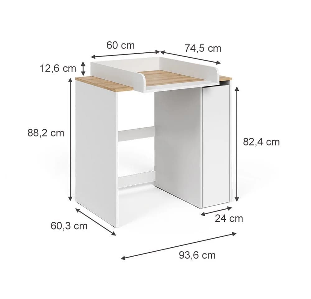 Vicco Waschmaschinenumbauschrank Viktor Weiß/Artisan - Bild 3