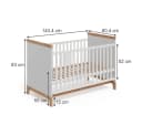 VitaliSpa® Babybett Malia Weiß Modern Mitwachsend Bild 1