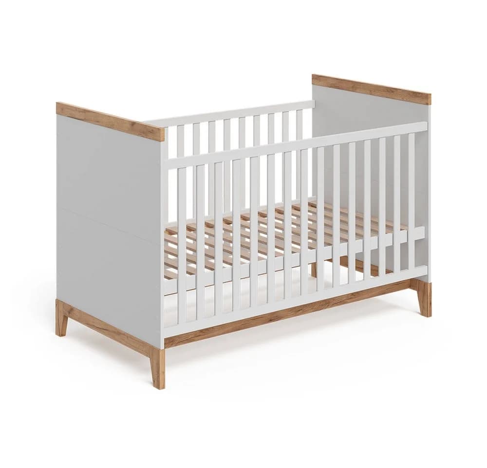 VitaliSpa® Babybett Malia Weiß Modern Mitwachsend - Bild 3